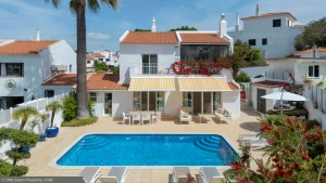 Landscaped garden and sunny terraces at a Quinta do Lago townhouse