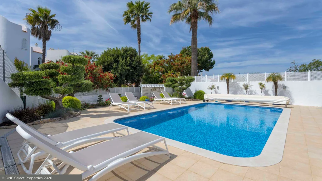 Outdoor kitchen and BBQ area at a luxury Algarve townhouse